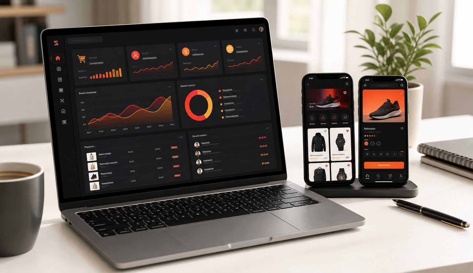 Multi vendor marketplace dashboard on devices